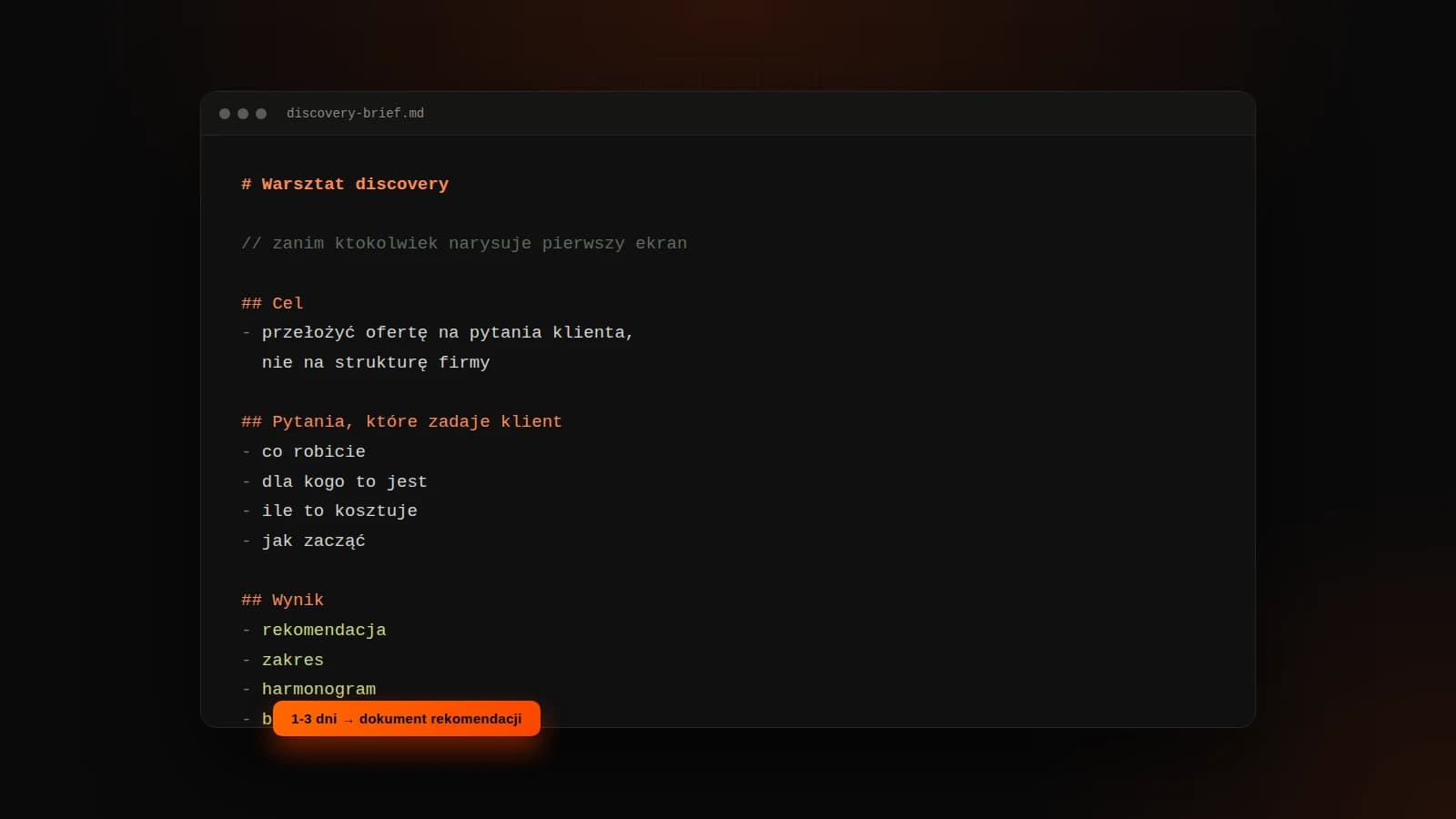 Warsztat discovery: dlaczego nie zaczynamy projektu od projektowania strony